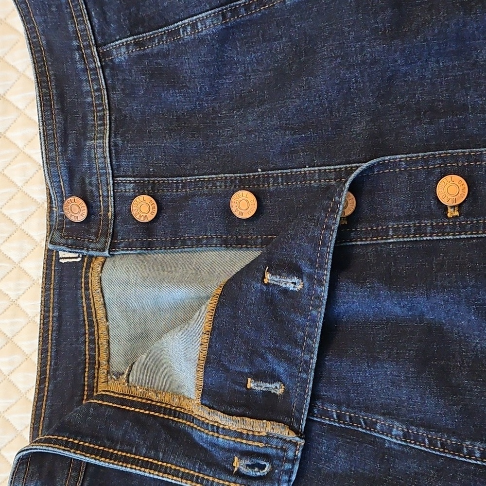 Madewell Jean skirt Button Size 8 - Picture 4 of 6